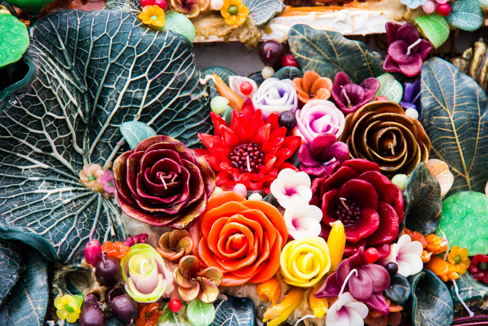 fancy flower candles